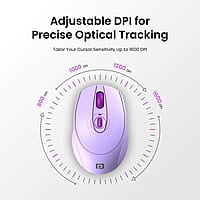 Portronics Toad 31 Wireless Mouse with 2.4 GHz Connectivity, USB Receiver, 10m Working Distance, Ergonomic Design, Auto Power Saving, Adjustable DPI for Laptop & PC