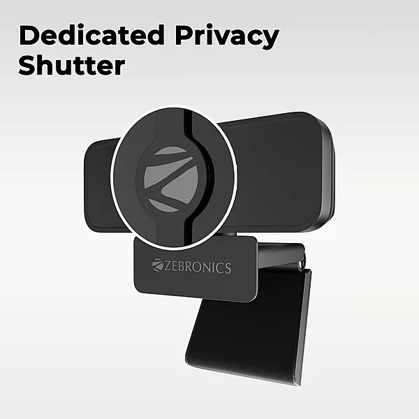 Zebronics Sharp Pro Webcam – QXGA HD Webcam with Mic, Autofocus, USB Plug & Play