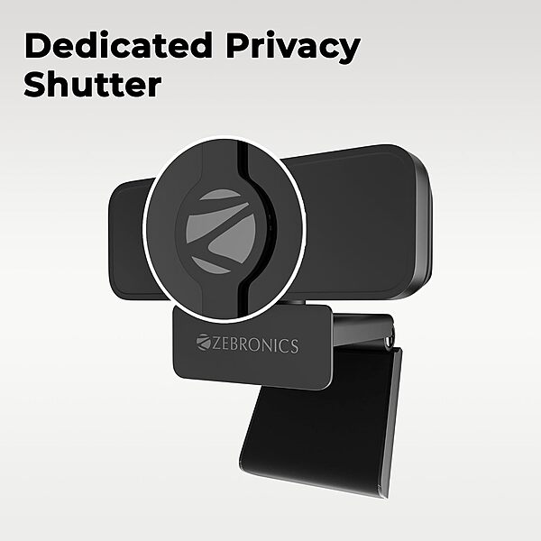 Zebronics Sharp Pro Webcam – QXGA HD Webcam with Mic, Autofocus, USB Plug & Play