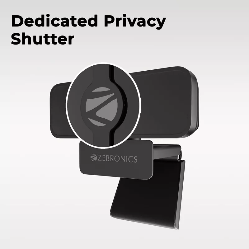 Zebronics Sharp Pro Webcam – QXGA HD Webcam with Mic, Autofocus, USB Plug & Play