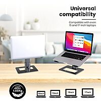 Portronics My Buddy K5 Laptop Stand – Metal Build | Extendable Design | Grey | 1 Year Warranty