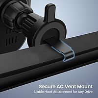 Portronics Clamp 4 – 15W Wireless Car Charger, Vent Mount: Effortlessly charge your phone while driving. Features adjustable grip, fast charging, and easy installation for a seamless experience.