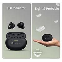 Portronics Twins S17 – TWS Earbuds, Sleek Design, Deep Bass, Touch Control, 20H Playtime, Bluetooth 5.0, Noise Isolation, Comfortable Fit, Perfect for Music & Calls, Available in Black.