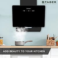 Faber 60cm 1200 m³/hr Vertical Wall Mounted Chimney Filterless Two Way Suction Auto Clean