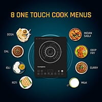 Crompton Instaserve 2100 W Induction Cooktop with 12 Feather Touch Buttons