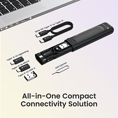 Portronics Snapcase 4 – 60W Charging Kit, Transparent: Sleek design, powerful 60W output, perfect for fast charging. Durable and lightweight, ideal for home or travel. Keep your devices powered!