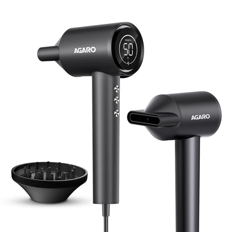 AGARO HD3240 Hair Dryer, Brushless 1600W Motor, 3 Speed & 4 temperature settings