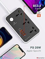 Live Tech PS 06C Surge Protector – Fast Charge Strip offers 6 AC outlets and 2 USB ports for quick charging. Protects devices from surges with a compact design, ideal for home or office use.