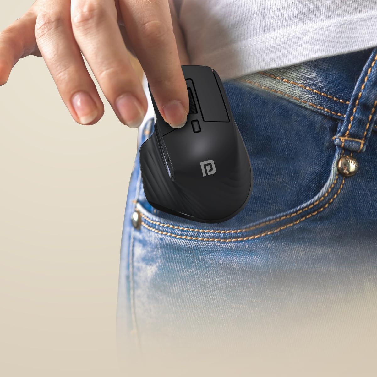 Portronics Toad Mino: A sleek, compact Bluetooth mouse featuring dual mode connectivity for seamless switching between devices. Perfect for on-the-go productivity and effortless navigation.