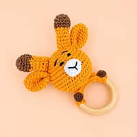 Coco – Crochet Giraffe Baby Teether Rattle Coco – Crochet Giraffe Baby Teether Rattle