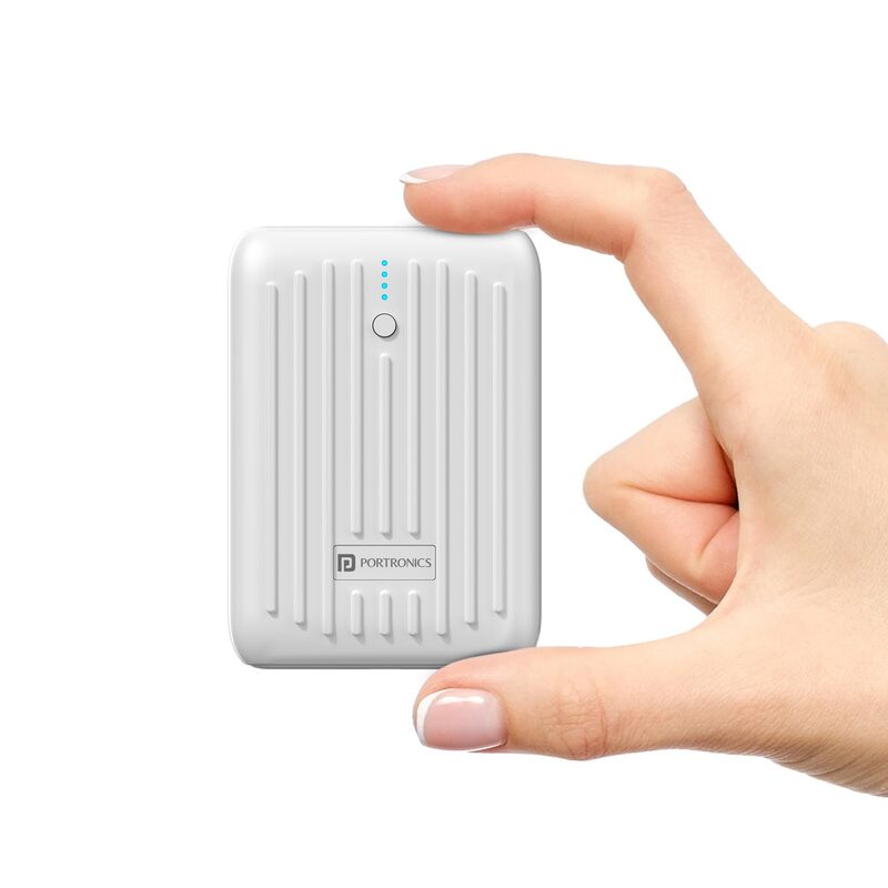 Portronics Zapcell 10K – 10000mAh Power Bank with 22.5W fast charging. Compact design, lightweight, and portable. Ideal for on-the-go charging of smartphones and devices. Stay powered up!