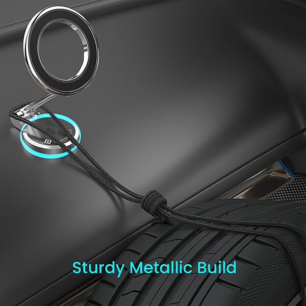 Portronics Mogun 3 – 360° Magnetic Car Phone Mount (Silver) offers a secure grip and versatile viewing angles. Its sleek design complements any car interior while ensuring easy access to your device.