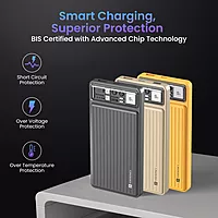 POR 2814 Luxcell Stride 10 Power Bank – 10000mAh | 22.5W PD Input & Output | Mach USB | Mocha