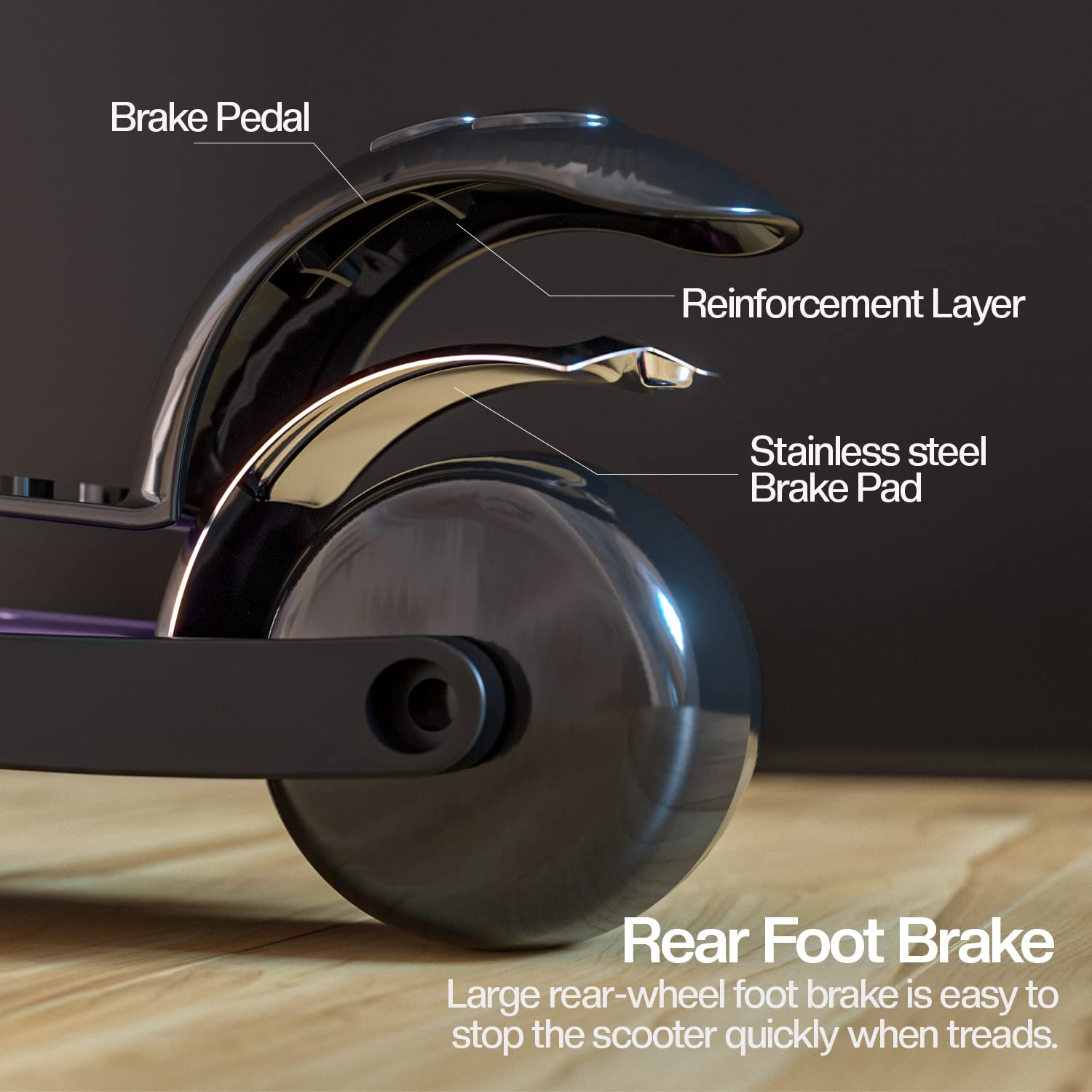 Baybee Alpha Glide Kick Scooter for Kids- Violet Baybee Alpha Glide Kick Scooter for Kids- Violet