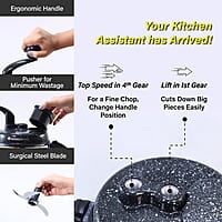 Wonderchef Smart Turbo Chopper 3-In-1 Chop  Mince  Whip