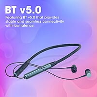 ZEBRONICS Zeb-Evolve BTv5.0, Voice Assistant, Rapid Charge, Dual Pairing, Call Function, Magnetic Earpiece Bluetooth Wireless in Ear Earphones with Mic