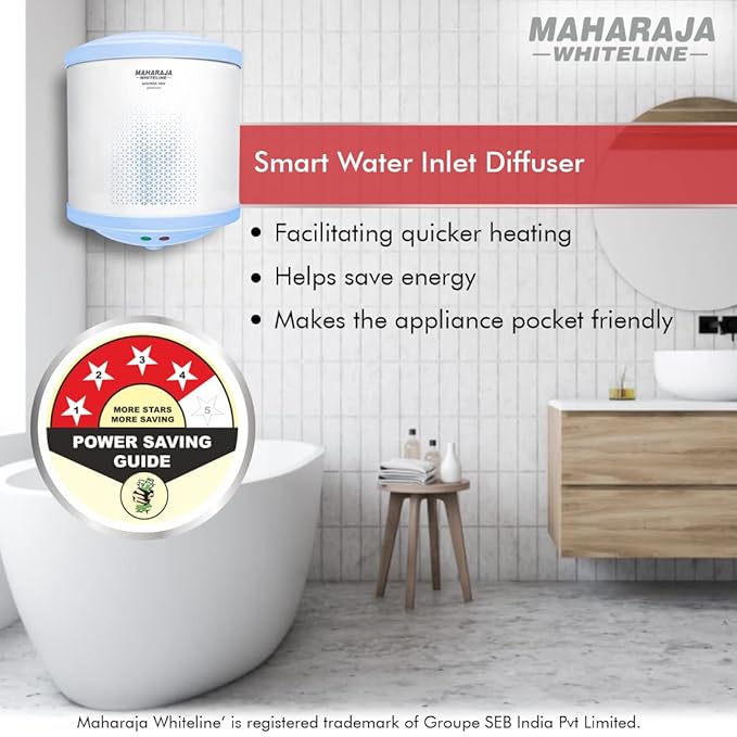 Maharaja Whiteline Warmist Neo Plus Water Heater/Geyser, 15 Liters