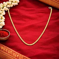 Impon Gold Plated Rope Chain Necklace for Men & Women | Thick Twisted Design Gold Finish Chain | Stylish Daily Wear Jewelry