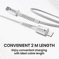 Portronics Konnect View – 27W Type-C to Lightning Cable, 1.2M length, fast charging, durable design, compatible with iPhone and iPad, perfect for quick data transfer and charging on the go.
