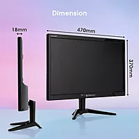 Zebronics ZEB-A20HD 19.5 Inch LED Monitor – HD+ 1600×900 | 60Hz Refresh Rate | 300 Nits Brightness | HDMI & VGA Dual Input | Slim Glossy Design | Wall Mountable | Black