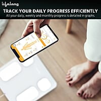 Lifelong 8 electrode Smart Body Fat Scale With weight display and Bmi on handle