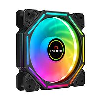 Live Tech Mystic RGB Fan! Featuring customizable ARGB lighting, it enhances your setup while ensuring optimal airflow for peak performance. Upgrade your rig today!