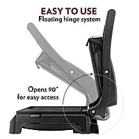 Borosil Meta Prime Grill Sandwich Maker Grill (Silver, Black)