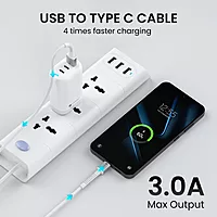 Portronics Konnect X – USB to Type-C Cable, 3A, 1M, White. Fast charging and data transfer, durable design, compatible with various devices, perfect for everyday use and travel.