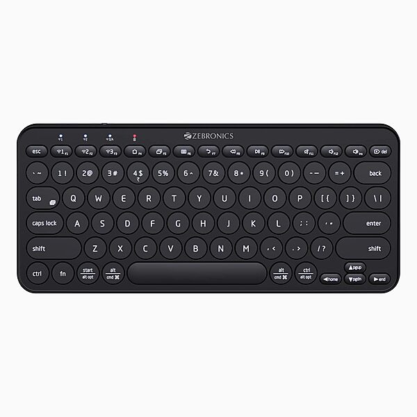 Zebronics ZEB-K5000MW Wireless Keyboard – Black, sleek design, comfortable typing, multi-device connectivity, long battery life, ideal for home and office use, compatible with Windows and Mac.