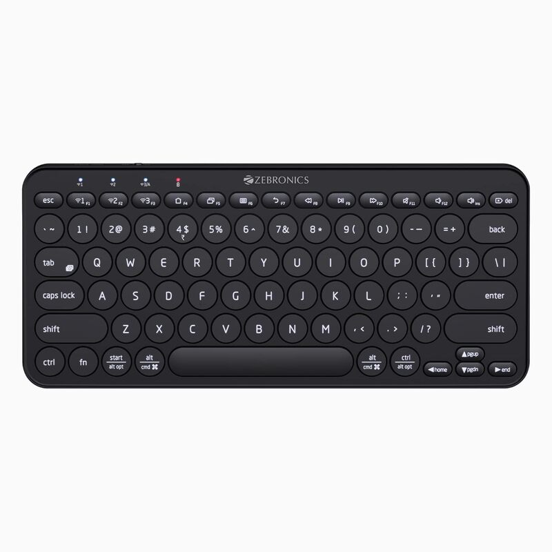 Zebronics ZEB-K5000MW Wireless Keyboard – Black, sleek design, comfortable typing, multi-device connectivity, long battery life, ideal for home and office use, compatible with Windows and Mac.