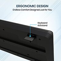 Portronics Ki-Pad 4 USB Keyboard – Full Size, Black. Ergonomic design, responsive keys, and durable build. Perfect for home or office use. Enhance your typing experience with this sleek keyboard.