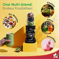 Wonderchef 400 Watt Nutri-Blend Juicer Mixer Grinder (Black)