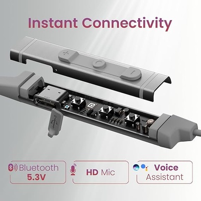 Portronics Harmonics Z9 Wireless Bluetooth in Ear Neckband with Mic, 40 Hours Playtime, Metallic Finish, BT5.3V, 10mm Dynamic Driver, Dual Pairing, Magnetic Buds, Type C Fast Charging Portronics Harmonics Z9 Wireless Bluetooth in Ear Neckband with Mic, 40 Hours Playtime, Metallic Finish, BT5.3V, 10mm Dynamic Driver, Dual Pairing, Magnetic Buds, Type C Fast Charging
