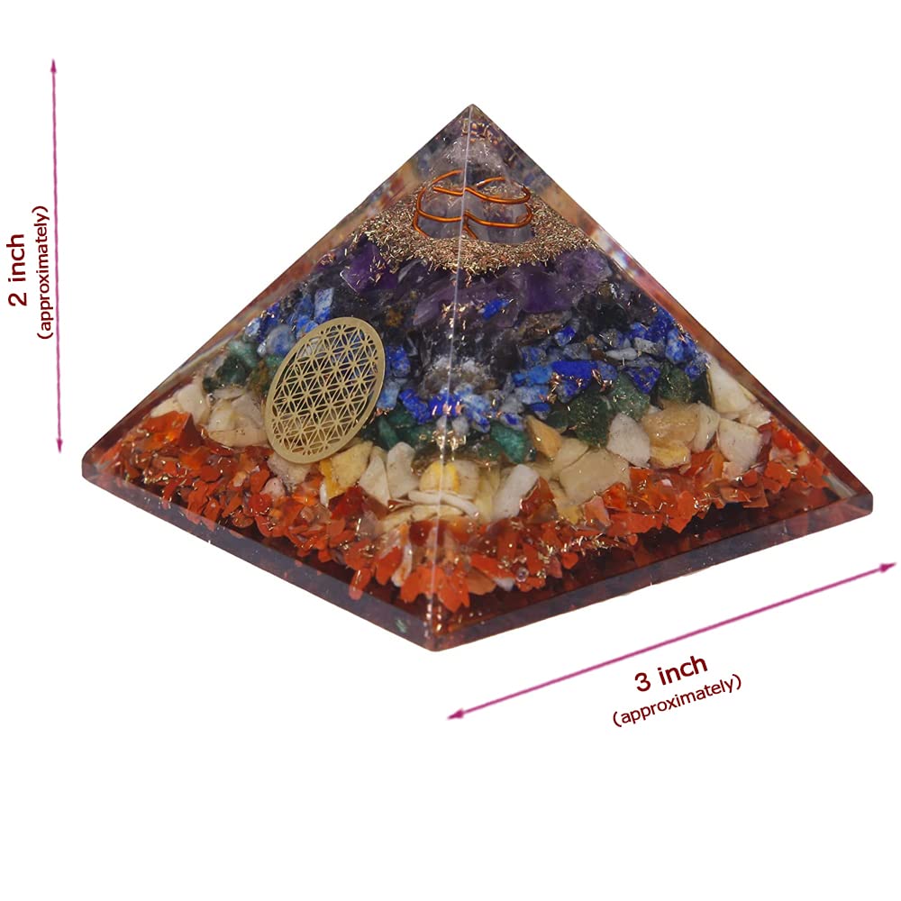 Seven Chakra Orgonite Pyramid