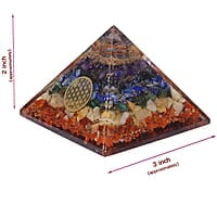 Seven Chakra Orgonite Pyramid