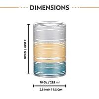 Borosil Artisan Glance 295 ml 6 pcs Set Transparent Drinking Glass |Borosilicate Glass Tumblers for Water, Cold Drinks, Juice| Flame Proof, Microwave & Dishwasher Safe | for Daily use & Gifting