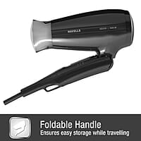 Havells 1600W Unisex Foldable Hair Dryer 2 Heat Settings With Cool Shot (Hot/Warm) Effortless Hair Styling