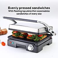 Wonderchef Sanjeev Kapoor Tandoor Family Size Plus Electric Contact Grill & Sandwich Maker 1800 Watt