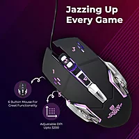 Coconut Magma Wired Gaming Keyboard & Mouse Combo – LED Membrane Keyboard  Anti-Ghosting Keys  6-Button Gaming Mouse  Up to 3200 DPI  1.5m Braided Cable