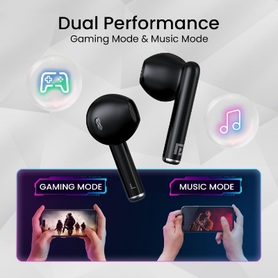 Portronics Twins S20 in Ear TWS Earbuds with 35 Hour Playtime, Touch Control, Low Latency, Game & Music Mode, 13mm Bass Dynamic Driver, IPX5 Water & Sweat Resistance, Type C Fast Charging Portronics Twins S20 in Ear TWS Earbuds with 35 Hour Playtime, Touch Control, Low Latency, Game & Music Mode, 13mm Bass Dynamic Driver, IPX5 Water & Sweat Resistance, Type C Fast Charging