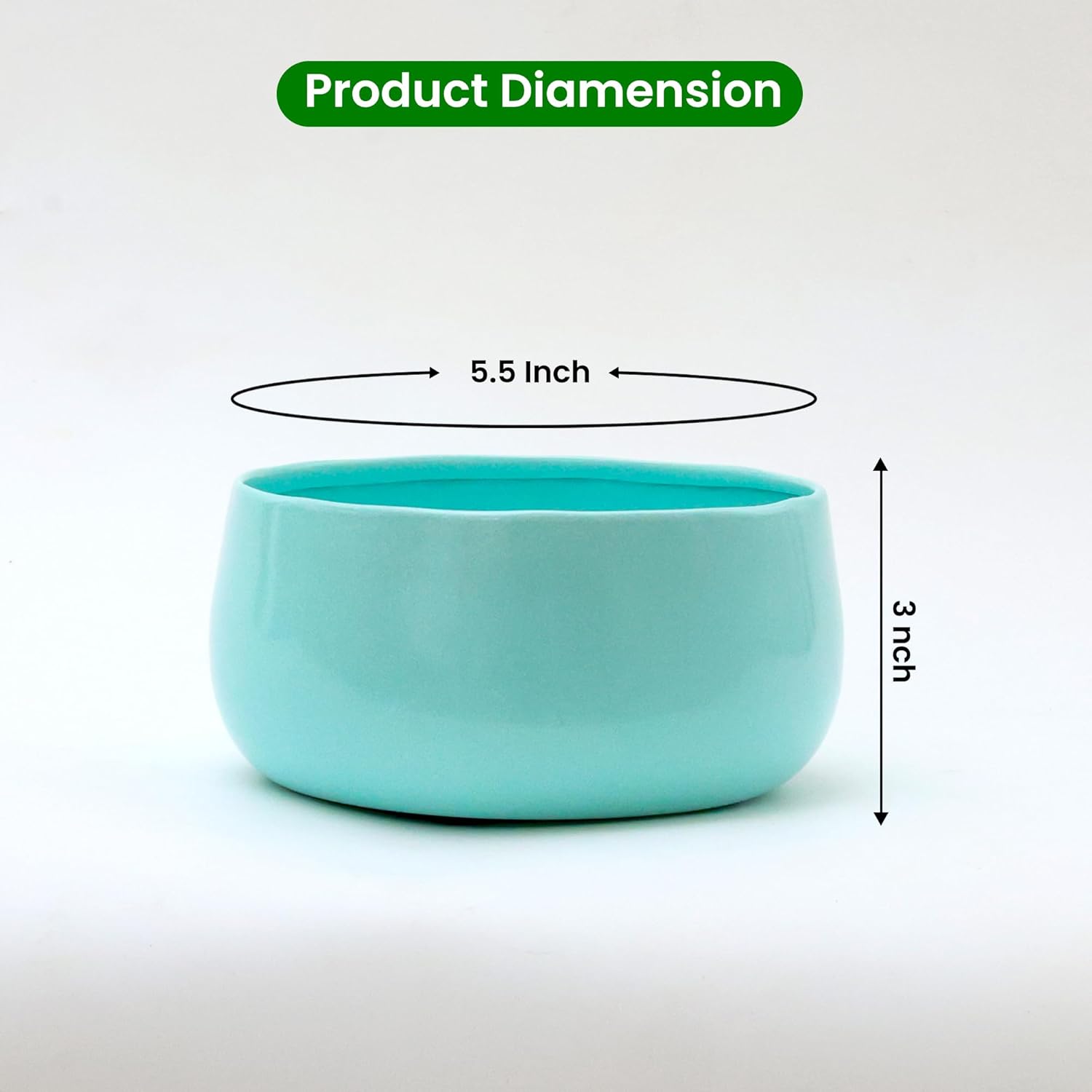 Cyan Glow Decorative Planter