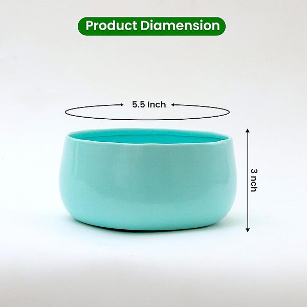 Cyan Glow Decorative Planter