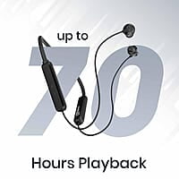 ZEBRONICS Jumbo LITE with 70 Hours Backup, Bluetooth v5.2 Wireless In ear Neckband, Fast Charging, ENC Calling, Gaming Mode (Upto 50ms), Voice Assistant, Dual Pairing, Splash Proof, and Type C