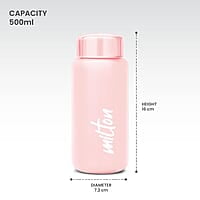MILTON Aqua 500 Stainless Steel Water Bottle, 500 ml Single walled Leak Proof