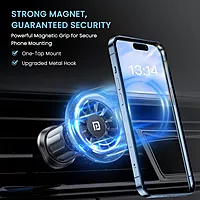Portronics Mogun 2 – Magnetic Car Mobile Holder, 360° rotation for optimal viewing, strong magnetic grip, easy installation, compatible with all smartphones, perfect for hands-free navigation.