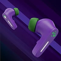 Zebronics DC Joker Edition Sound Bomb 7 TWS Wireless in Ear Earbuds with 40H* Backup, Rapid Charge, 50ms Gaming Mode, ENC mic, Voice Assistant, Flash Connect, Splash Proof, BT v5.2 and Type C