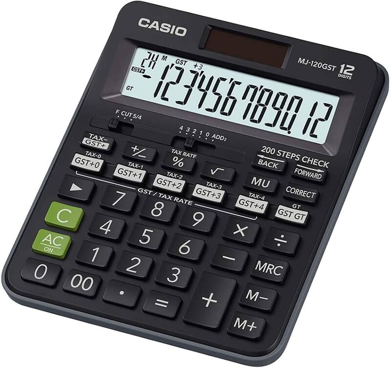 CASIO ELE CALCULATOR MJ-120GST Check & Correct