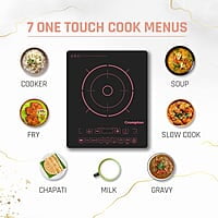 Crompton Instaserve 2000 W Induction Cooktop with 11 Feather Touch Buttons