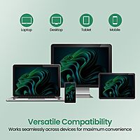 Portronics Bubble Square Bluetooth + Wireless Keyboard – Multimedia Keys  | Green | 1 Year Warranty