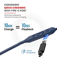 Portronics Harmonics Z5 Bluetooth In-Ear Headset -Dual EQ Mode, Type-C | 33Hrs Play | Blue